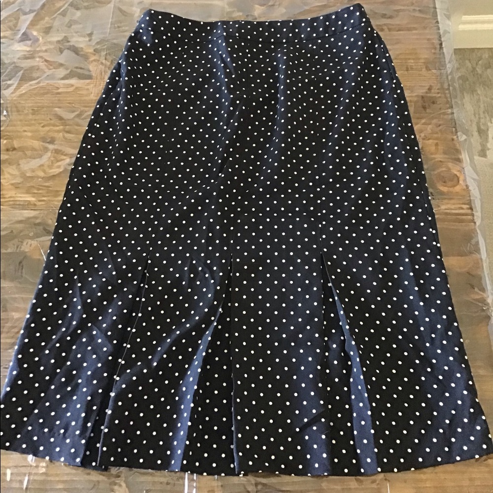 Black and white polka dot A line skirt